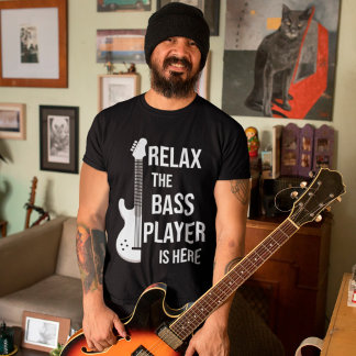 Ontspan de bass Player is er grappig muziekcadeau T-shirt