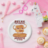 Ontspan de broodjesmaker hier. papieren bordje (Feest)