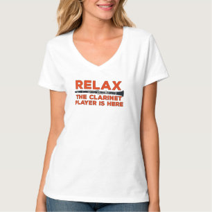 Ontspan De Klarinettist Is Hier T-shirt