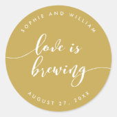 Ontspan de Liefde van het Manuscript de Aangepaste Ronde Sticker (Voorkant)