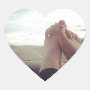 ontspan de poten op het dashboard hart sticker