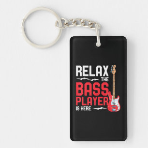 Ontspan de speler van de Bass hier gitaar Bass Sleutelhanger