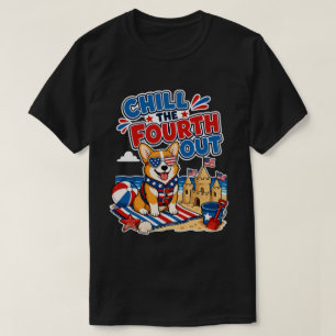 Ontspan de Vierde Patriottische Corgi T-shirt