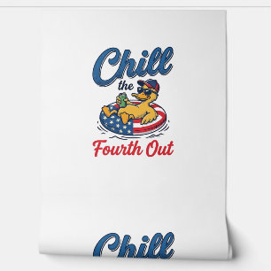 Ontspan de Vierde Patriottische Eend T-Shirt Ontwe Behang