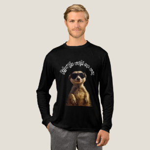 Ontspan – De Wereld Kan Wachten Koude Meerkat me Tri-Blend Shirt