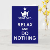 Ontspan en doe niets Vaderdag navy blauwe kaart (Gele Bloem)