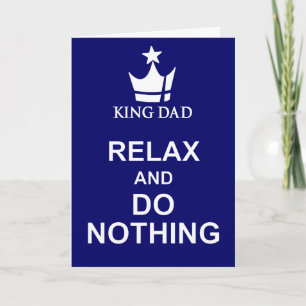 Ontspan en doe niets Vaderdag navy blauwe kaart