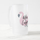 Ontspan en geniet van Flamingo Matglas Bierpul (Voorkant links)