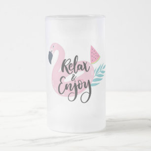 Ontspan en geniet van Flamingo Matglas Bierpul