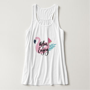 Ontspan en geniet van Flamingo Tanktop