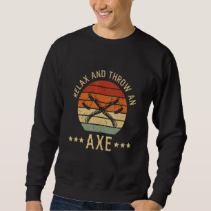 Ontspan en gooi een bijlontwerp voor een bijl gooi trui