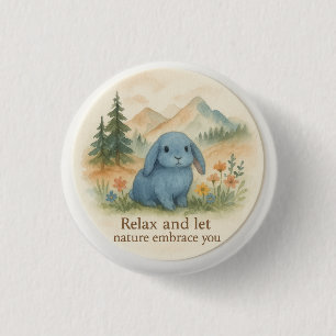 Ontspan en laat de natuur je omarmen ronde button 3,2 cm