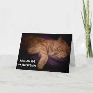 Ontspan en ontspan op je verjaardag kaart