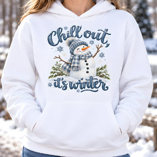 Ontspan Het Is Winter Sneeuwman Trui Hoodie
