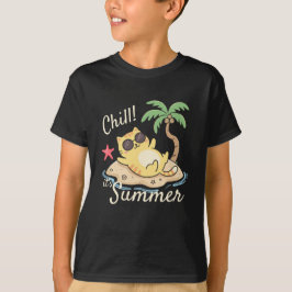 Ontspan Het Is Zomer Retro Strand Design T-shirt