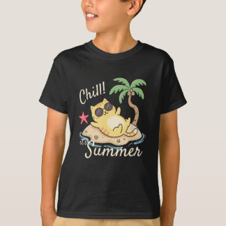 Ontspan Het Is Zomer Retro Strand Design T-shirt
