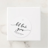 Ontspan het script Let Love Grow Wedding Bedankjes Labels (In situ)