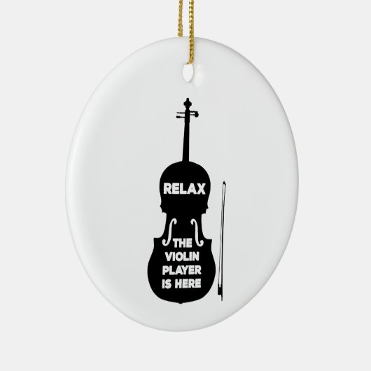 Ontspan hier de Violin Player Keramisch Ornament (Rechts)
