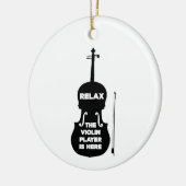 Ontspan hier de Violin Player Keramisch Ornament (Links)