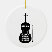Ontspan hier de Violin Player Keramisch Ornament (Achterkant)
