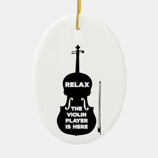 Ontspan hier de Violin Player Keramisch Ornament (Voorkant)