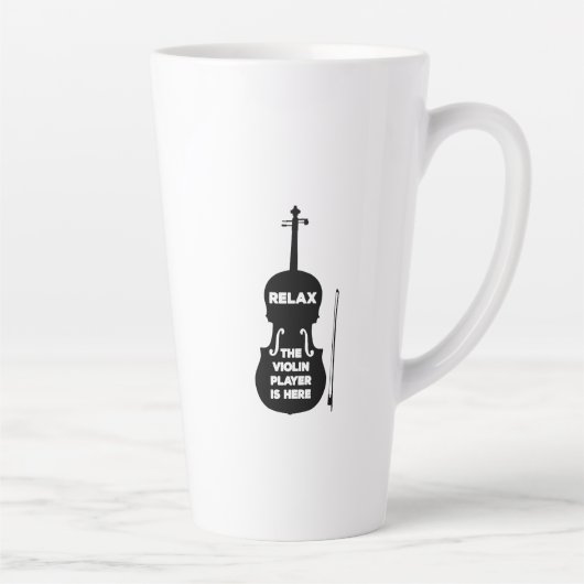 Ontspan hier de Violin Player Latte Mok (Rechts)