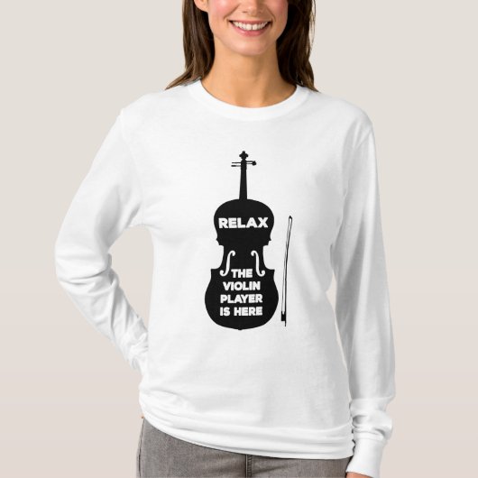 Ontspan hier de Violin Player T-shirt (Voorkant)