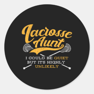 Ontspan I Love Lacrosse tante Lax Sports Lover Mat Ronde Sticker
