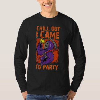 Ontspan Ik Ben Hier Om Te Feesten Retro Zeis Doodg T-shirt
