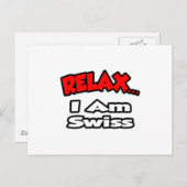 Ontspan... Ik ben Zwitser Briefkaart (Voorkant / Achterkant)