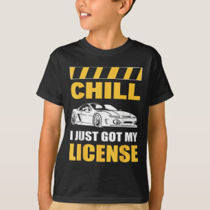 Ontspan ik heb net mijn rijbewijs nieuwe bestuurde t-shirt