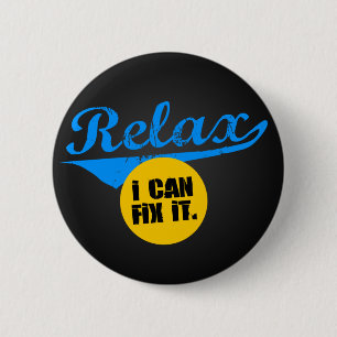 Ontspan ik kan het oplossen ronde button 5,7 cm