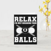 Ontspan in het breken van je biljartcoach kaart (Gele Bloem)