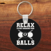 Ontspan in het breken van je biljartcoach sleutelhanger (Voorkant)