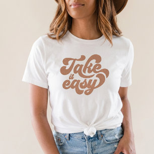 ontspan je motivatiegrafiek retro boho t-shirt