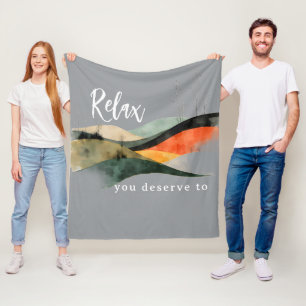 "Ontspan Je Verdient Het" Rollende HeuvelsFleece D Fleece Deken