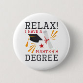 Ontspan mastergraad ronde button 5,7 cm (Voorkant)