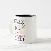 Ontspan mastergraad tweekleurige koffiemok (Voorkant links)