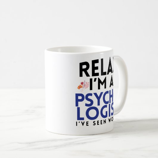 Ontspan me als psycholoog Funny Coffee Mok PsyD Gi (Voorkant rechts)