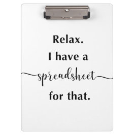 Ontspan me dat ik een spreadsheet heb. klembord