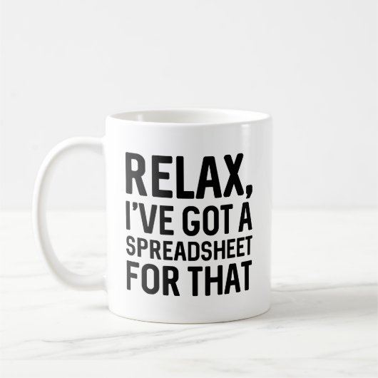 Ontspan me dat ik een spreadsheet heb koffiemok (Links)