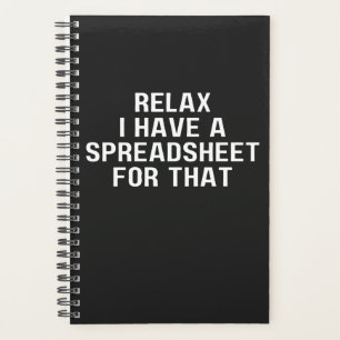 Ontspan me, ik heb een spreadsheet daarvoor, Heb Planner