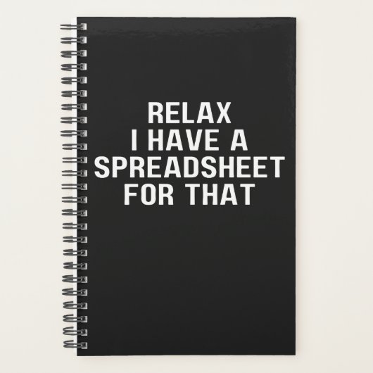 Ontspan me, ik heb een spreadsheet daarvoor, Heb Planner (Voorkant)