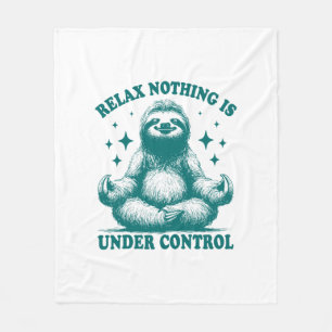 Ontspan Niks Is Onder Controle Luiaard Yoga Fleece Deken