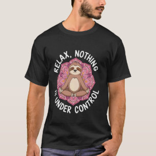 Ontspan Niks Is Onder Controle Mandala Luiaard T-shirt