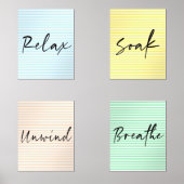 Ontspan Ontspan Weken Badkamer Muurkunst Sets (Voorkant)