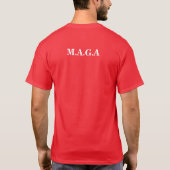 Ontspan Red Shirt Mannen Basic Dark T-Shirt (Achterkant)