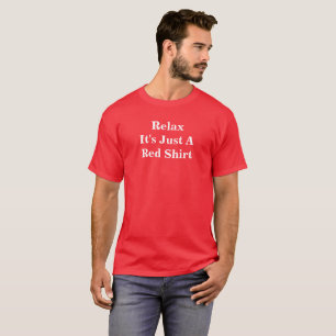 Ontspan Red Shirt Mannen Basic Dark T-Shirt