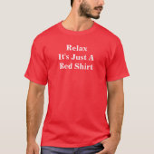 Ontspan Red Shirt Mannen Basic Dark T-Shirt (Voorkant)
