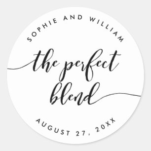 Ontspan Script De perfecte mix bruiloft gunst Ronde Sticker